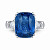Ring with blue sapphire and diamonds