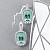 Earrings with beryls and diamonds