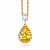 Pendant with yellow sapphire and diamonds