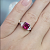 Ring with Pigeon's Blood ruby and diamonds