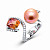 Ring with tourmaline, freshwater pearls and diamonds