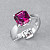 Ring with rhodolite garnet