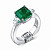 Ring with emerald and diamonds