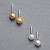 Earrings with golden South Sea pearls and diamonds