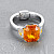 Ring with yellow sapphire and diamonds