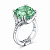 Ring with green tourmaline and diamonds