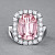 Ring with morganite and diamonds