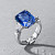 Ring with blue sapphire and diamonds
