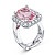 Ring with morganite and diamonds