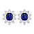 Earrings Tanzanite with rose cut diamonds