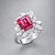 Ring with spinel and diamonds