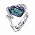 Ring with unheated tanzanite and diamonds