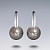 Earrings with Tahitian pearls and diamonds