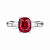 Ring with Burmese spinel and diamonds