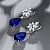 Earrings with tanzanites and diamonds