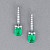 Earrings with emeralds and diamonds