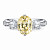 Ring with yellow sapphire and diamonds