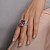 Ring with lavender beryl and diamonds