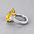 Ring with yellow sapphire and diamonds