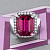 Ring with rubellite tourmaline and diamonds