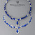 Necklace with blue sapphires and diamonds