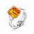 Ring with yellow sapphire and diamonds