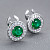 Earrings with emeralds and diamonds