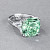 Ring with green tourmaline and diamonds