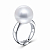 Ring with South Sea pearl and diamonds