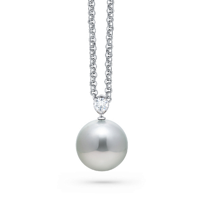Pendant with Tahitian pearl and diamonds