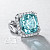  Ring with aquamarine and diamonds