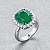 Ring with emerald and diamonds