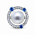 Ring with South Sea pearl, blue sapphires, and diamonds