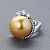 Ring with golden South Sea pearl and diamonds