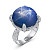 Ring with star sapphire and diamonds