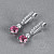 Earrings with spinels and diamonds