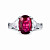 Ring with ruby and diamonds