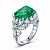 Ring with emerald and diamonds