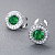 Earrings with emeralds and diamonds