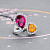 Ring with rubellite, spessartine and diamonds