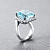 Ring with aquamarine and diamonds