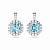 Earrings with aquamarines and diamonds