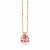 Pendant with orangy pink tourmaline and diamond