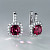 Earrings with rhodolite garnets and diamonds