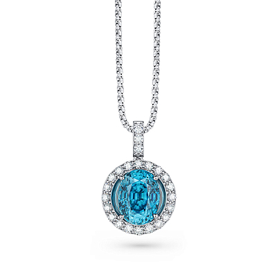 Pendant with zircon and diamonds