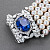 Bracelet with blue sapphire and Akoya pearls