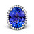 Ring with tanzanite and diamonds