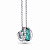 Pendant with Lagoon tourmaline and diamonds