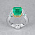Ring with emerald and diamonds