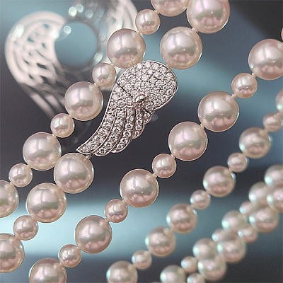 Sautoir with akoya Rose Premium pearls 9.0-9.5mm and 5.5-6.0mm